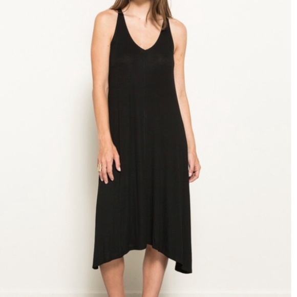 black midi summer dress
